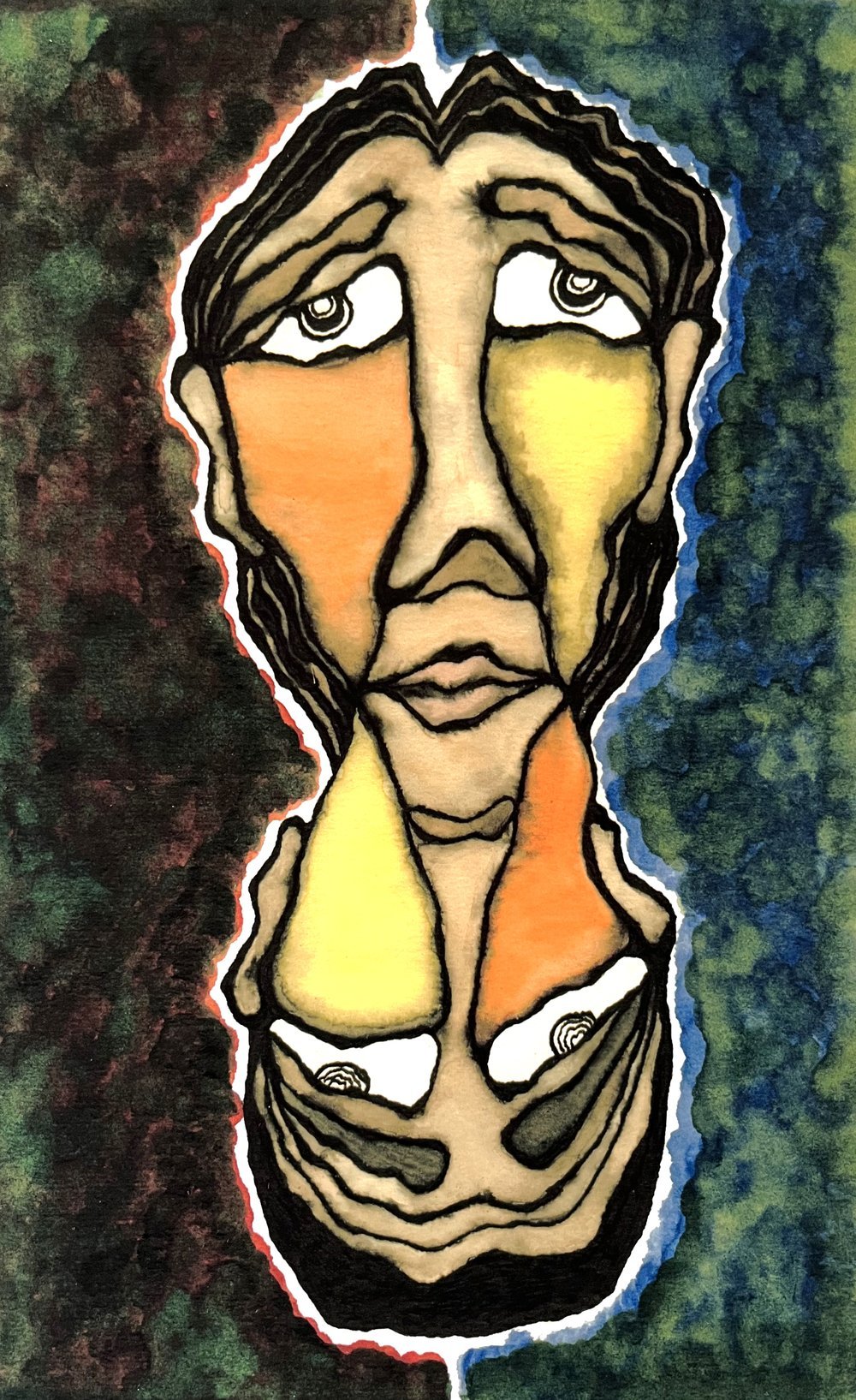 "Her/Him" | Watercolor | 8.5" x 11"