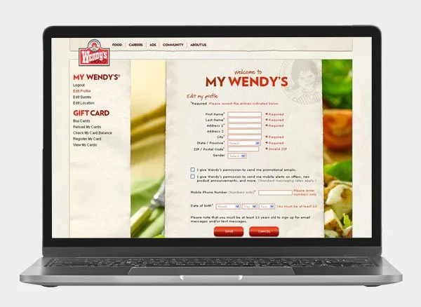 Wendy's Preference Center