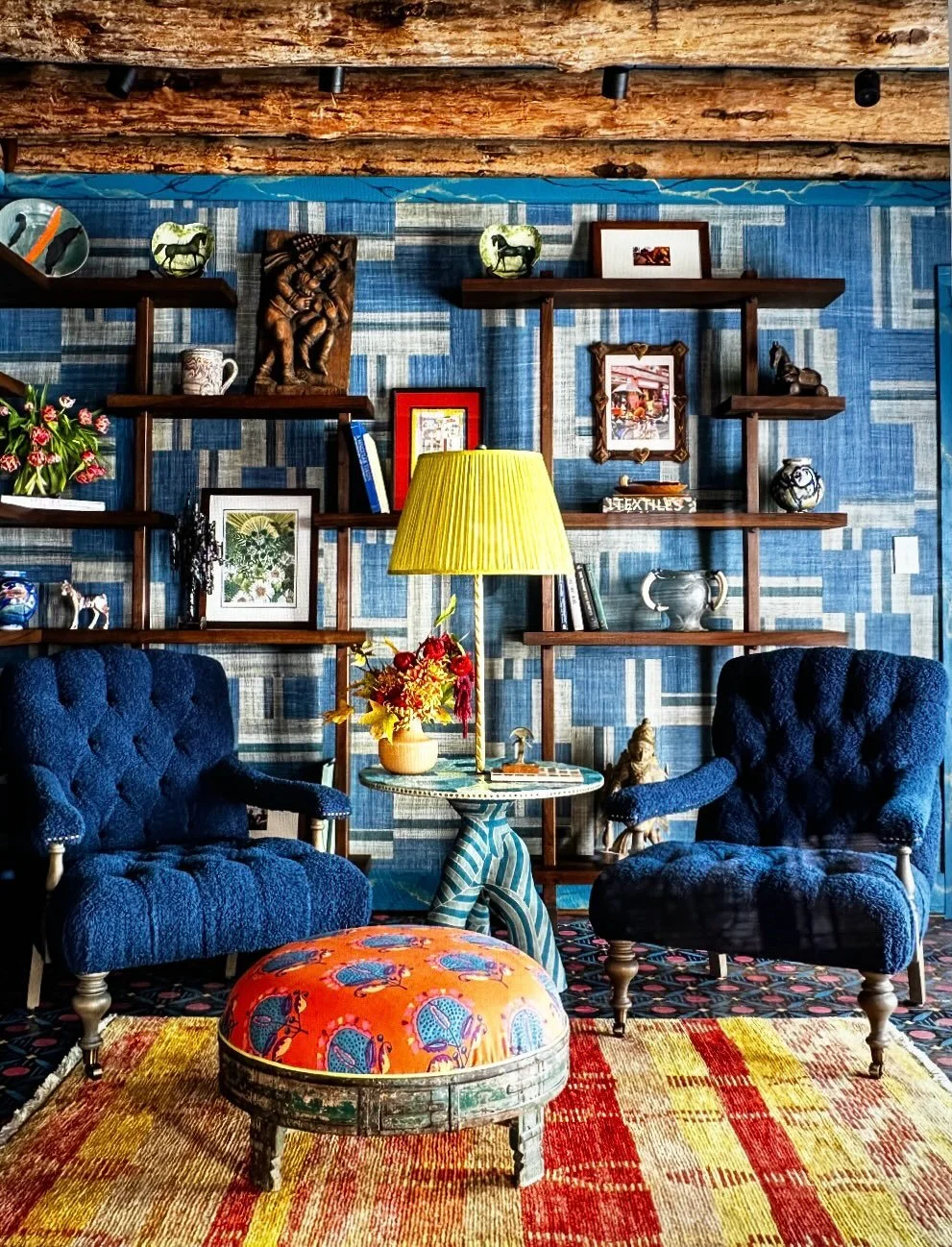 Here is a start to finish on how this table went from an idea to actuality. 

Figuring out how to put a paper mache &amp; wood top on a ceramic base was the hard part&hellip;.but working with the talented women @ramsaynye is always a bright spot  of 