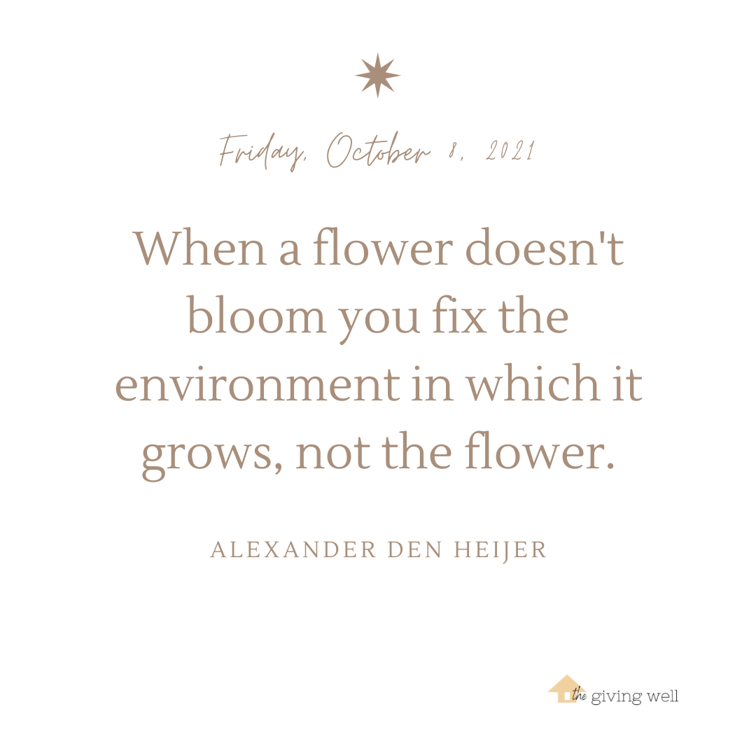 ENVIRONMENTAL X INTELLECTUAL/MENTAL
Journal Prompt:
What spaces do you flourish in?