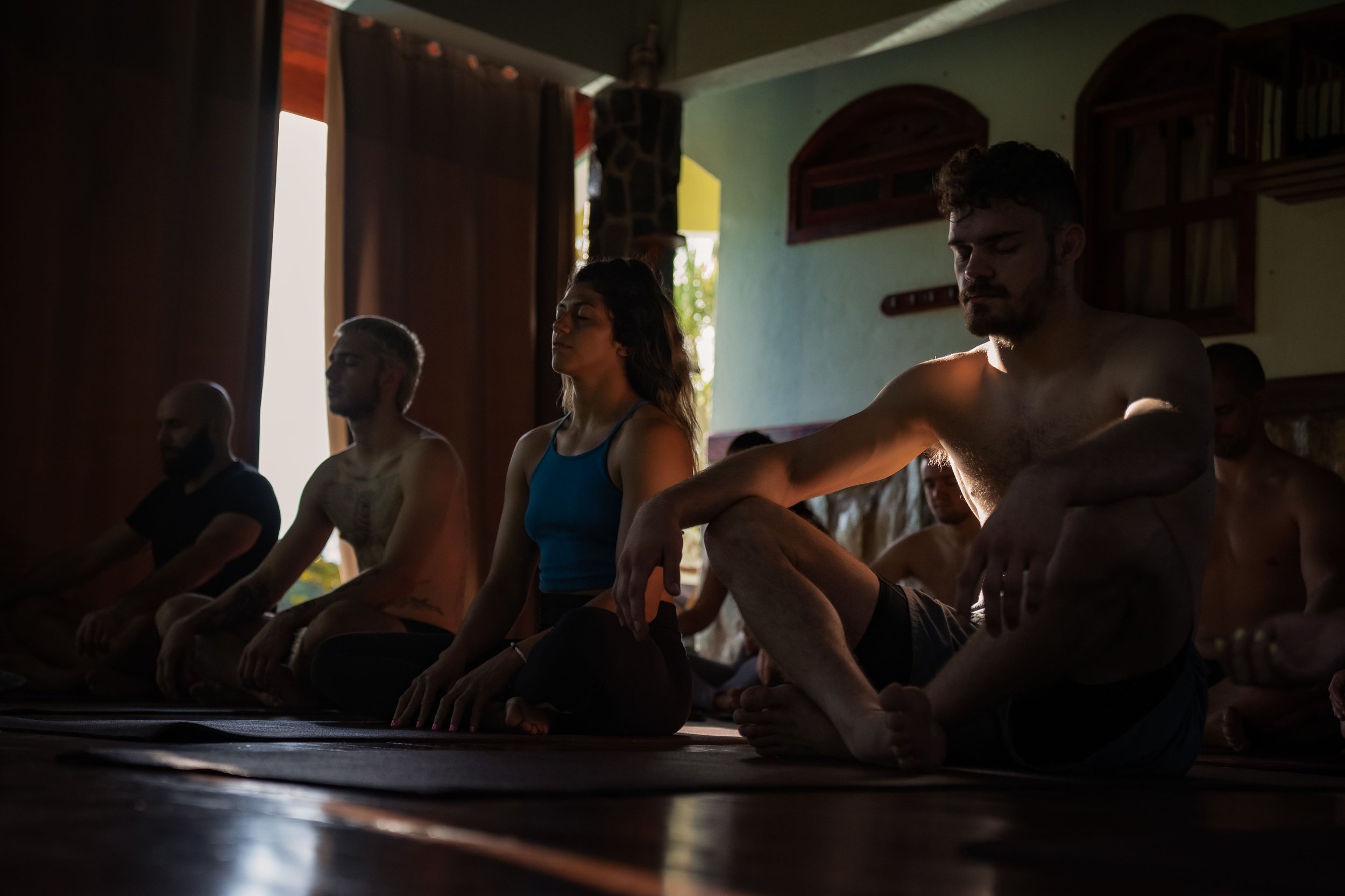 Yoga Session, BJJ Ocean Escape Retreat, at Jungles Edge, Nosara Costa Rica