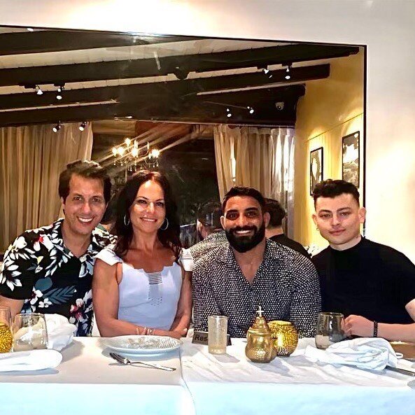 Life is all about having a good time and a Moroccan dinner @casablancamoroccankitchens with #Hollywood movie director @sanaahamri #Boxe champion @adelkyokushin &amp; the talented artist @erikgoca1