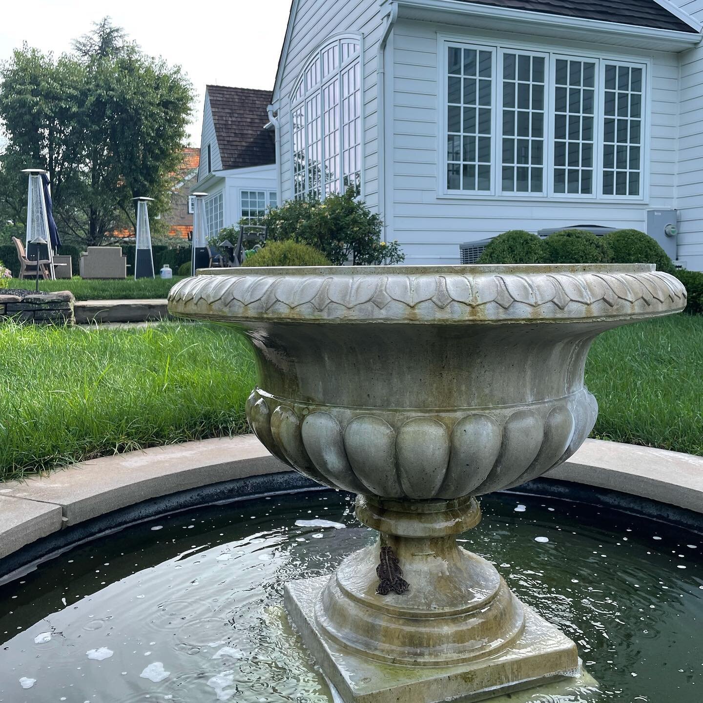 If you look close you might see a friend staying cool by the fountain. #summerdays #estatemanagement #12bridgespm