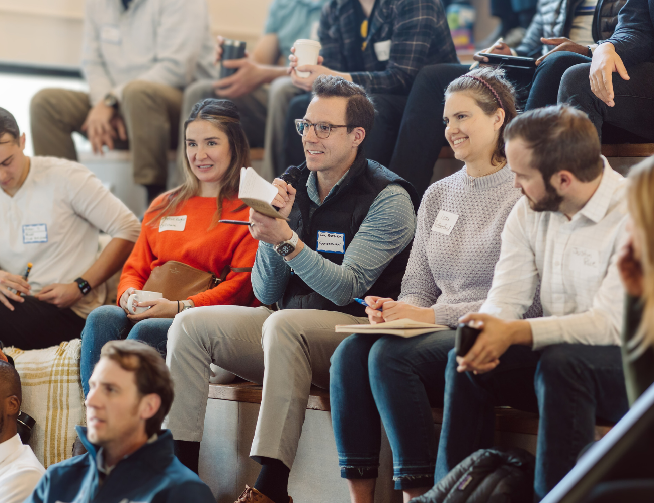 Group of people discussing