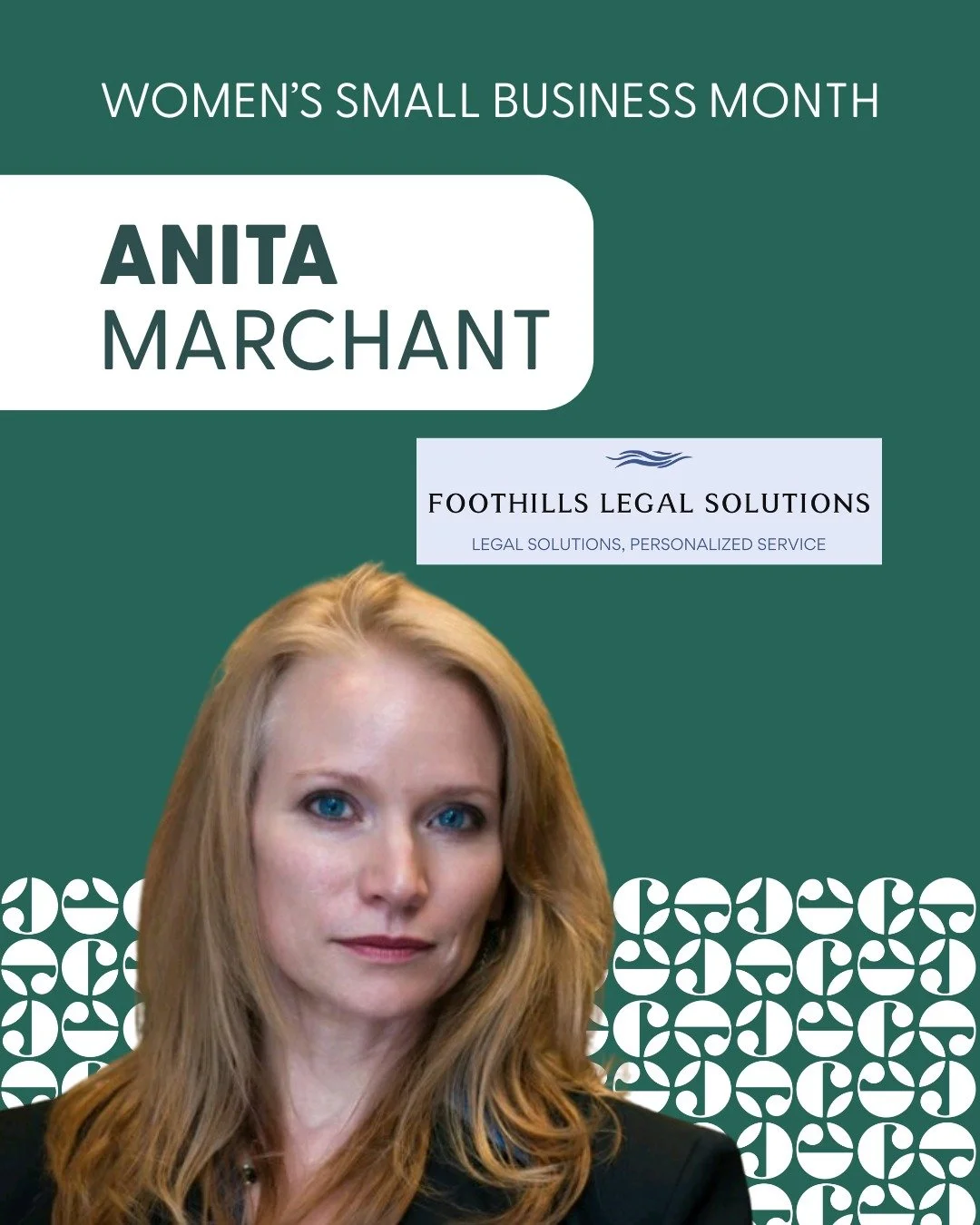 [ National Women&rsquo;s Small Business Month ] Today, we&rsquo;re excited to spotlight one of our members, Anita Marchant, Managing Member at Foothills Legal Solutions. 

&ldquo;I am a 2000 (University of North Dakota) and 2003 (University of North 