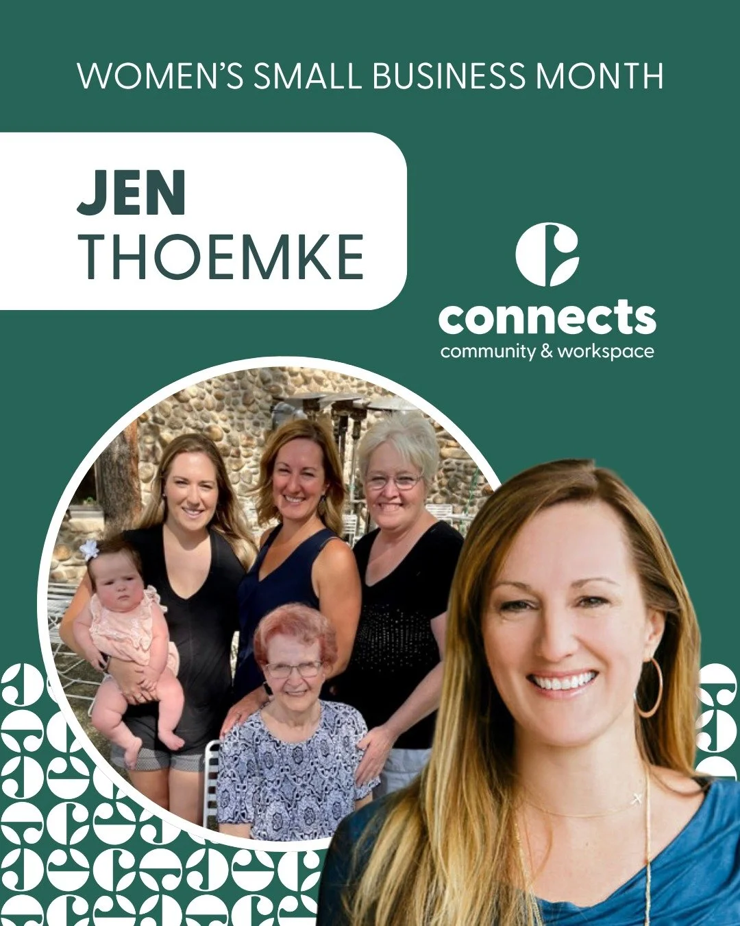 October was National Women&rsquo;s Small Business Month. To conclude our series highlighting four incredible women, we&rsquo;re proud to feature our very own Founder, Jennifer Thoemke.

Jen Thoemke&nbsp;is Chief Connector and Creator for Connects Wor