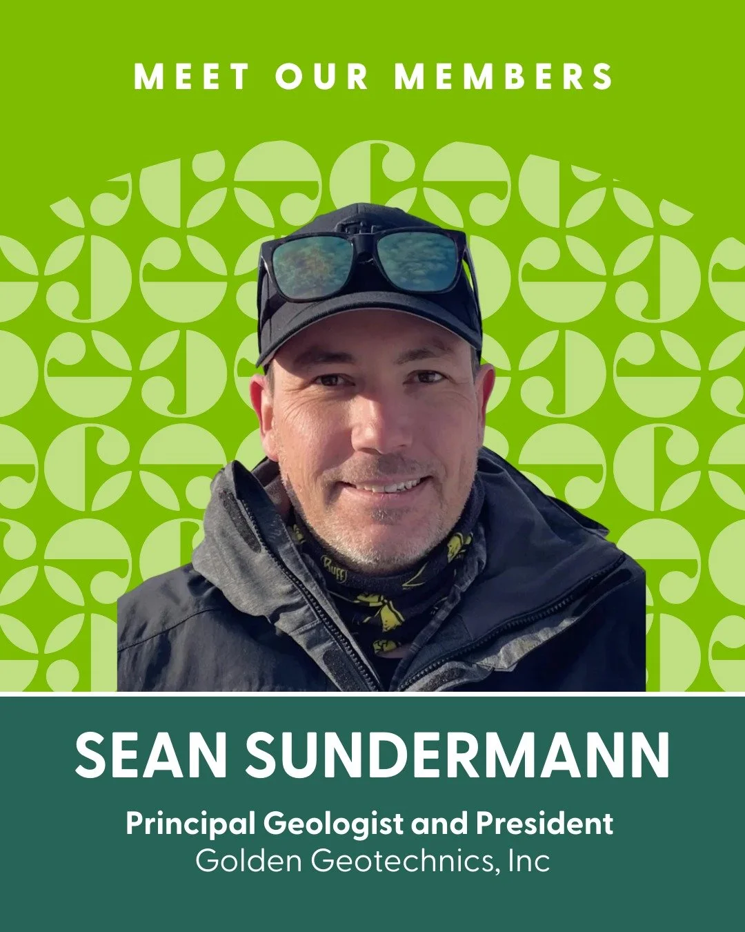 Meet one of our members, Sean Sundermann 💚

🎯 Tell us what you do without directly telling us what you do:
"I keep major infrastructure from being built within geologic surprises."

🍽️ Strangest thing you&rsquo;ve eaten?
"Goat brain