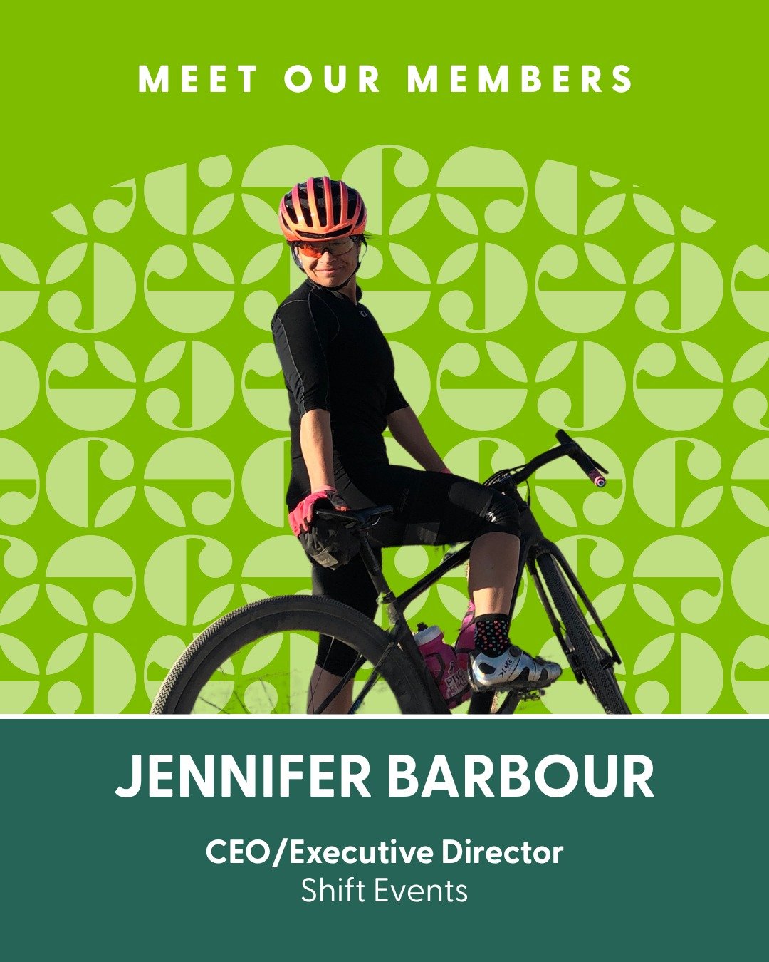 Meet Jennifer Barbour, CEO/Executive Director at Shift Events.

🎯 Tell us what you do without directly telling us what you do.
&ldquo;I give roadies, gravelers and mountain bikers a challenge that benefits themselves and the community. We produce th