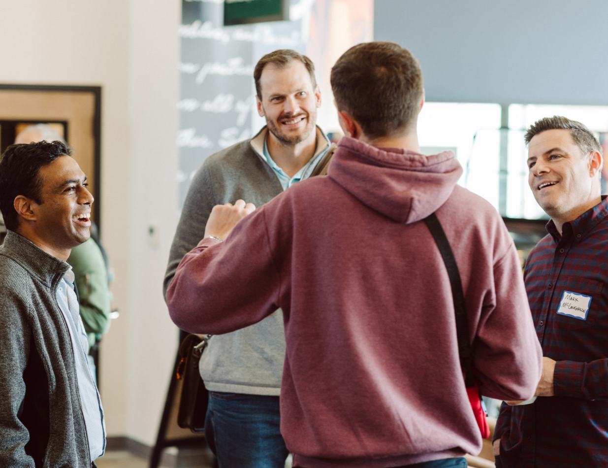 Group of men talking