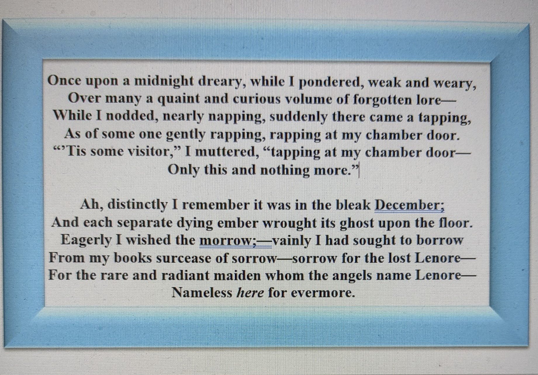 On Poets and Poems