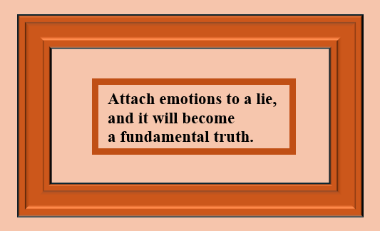 On Emotions, Lies and Truth