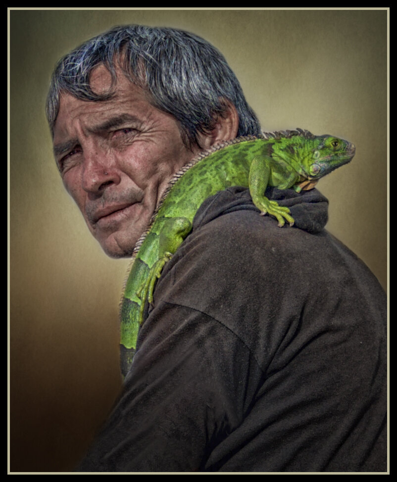"Man with Lizard"