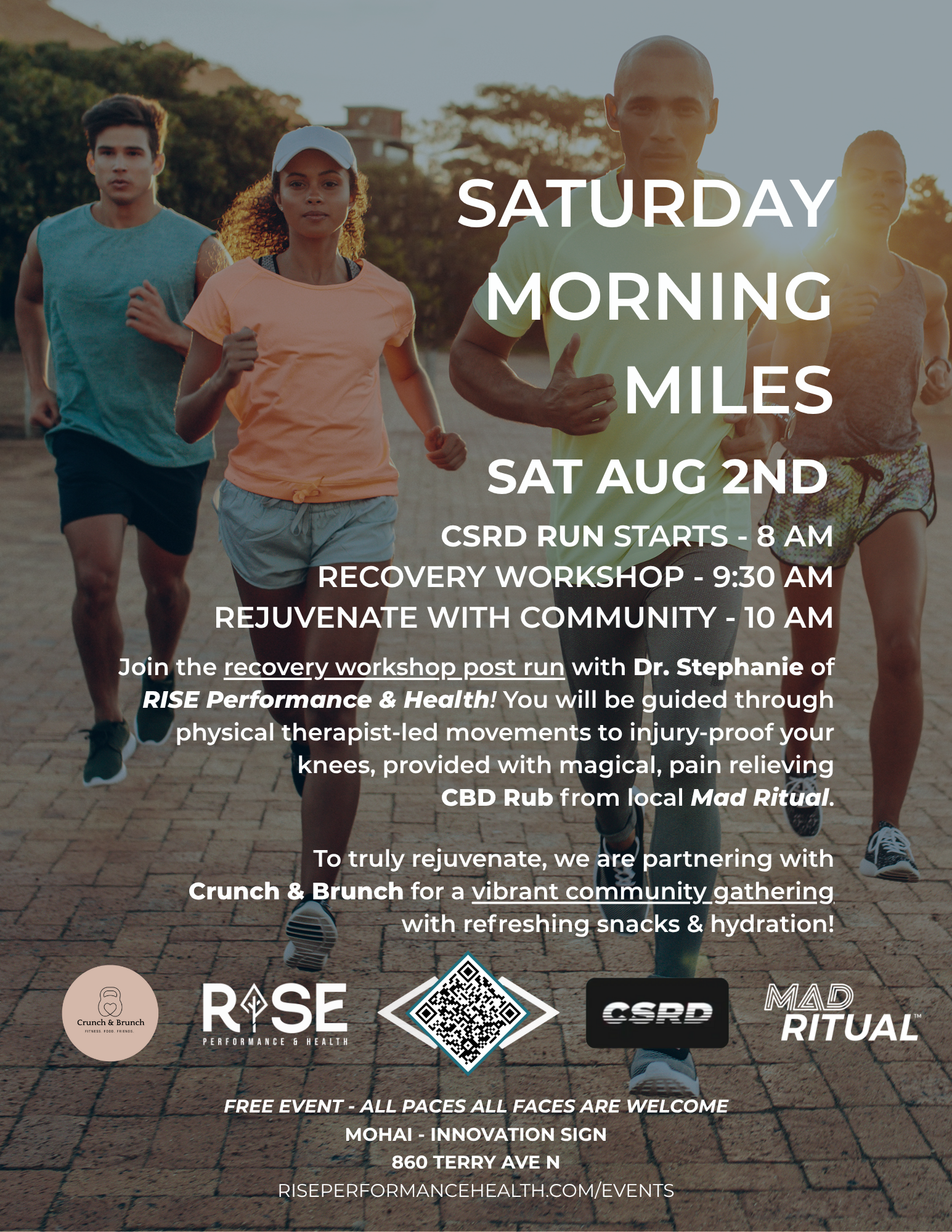 CSRD AND ๏ปฟRISE PRESENTS - RECOVERY AND KNEE RESILIENCE WORKSHOP WITH COMMUNITY REJUVENATION