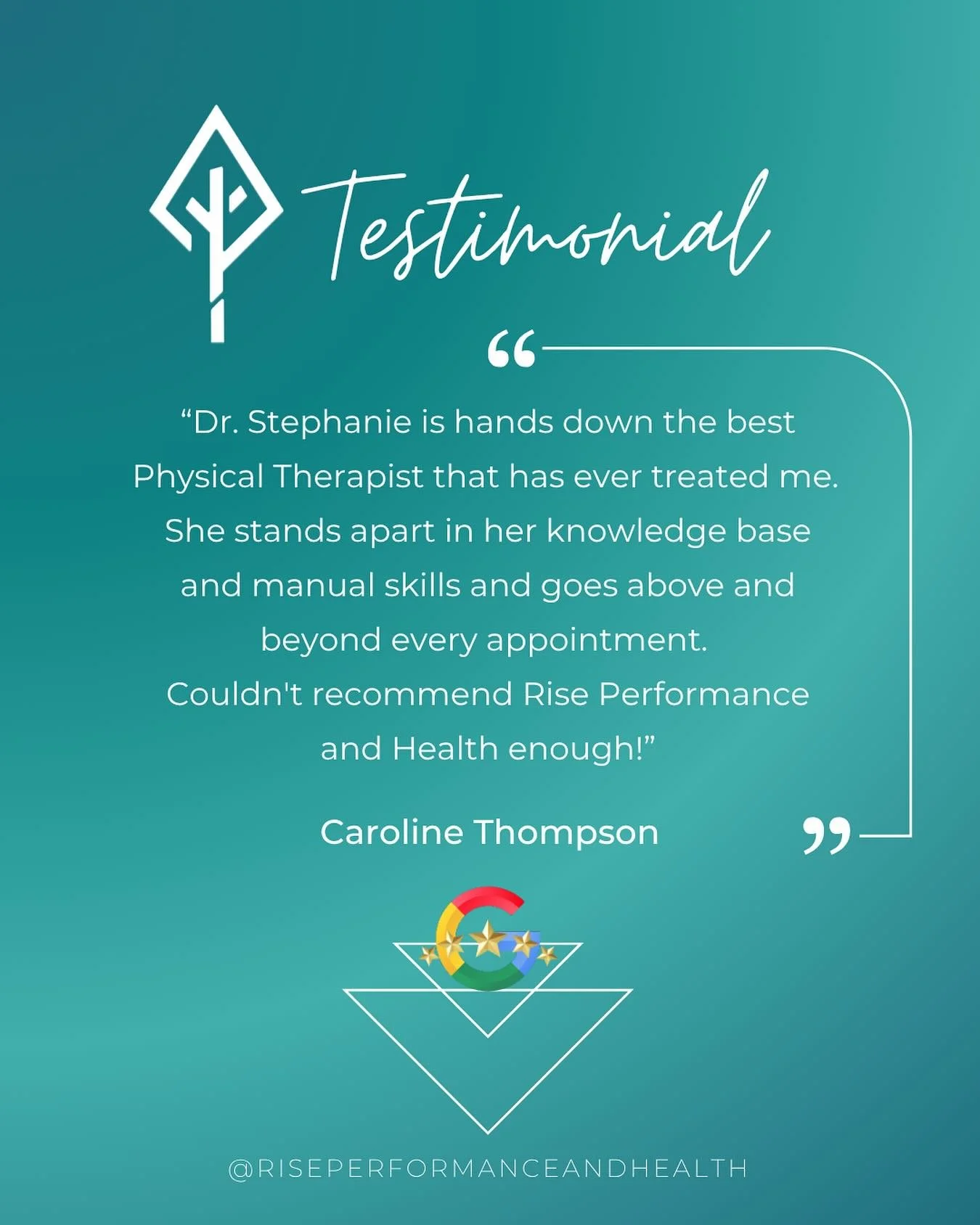 Words like these from Caroline remind us why we do this work. She came to RISE looking for a different approach to physical therapy in Seattle - one that combines expert orthopedic and manual therapy skills with wellness coaching and a deeper underst