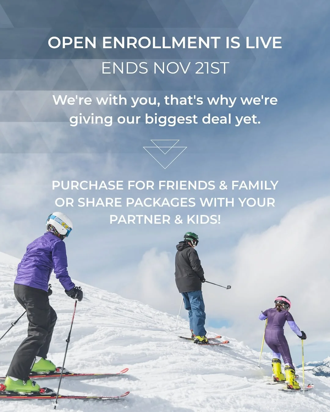 We're with you. That's why we're giving our biggest deal yet. 🏔️ Open Enrollment ends Nov 21st at MIDNIGHT&mdash;and this year, we wanted to make something clear:

Your health journey doesn't have to be solo.
Invest in yourself. Invest in them.
Mayb