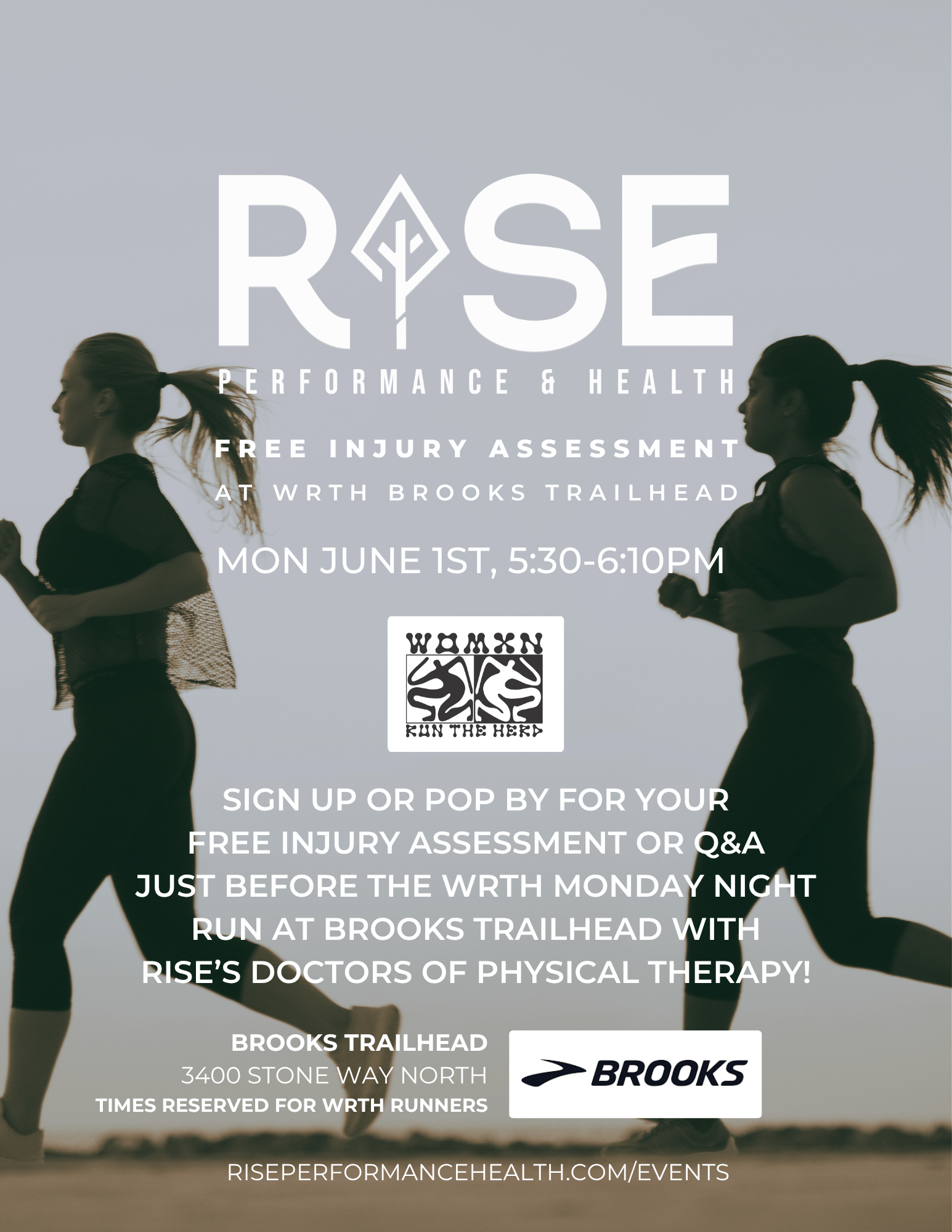 FREE INJURY ASSESSMENTS WITH RISE AT WRTH BROOKS TRAILHEAD