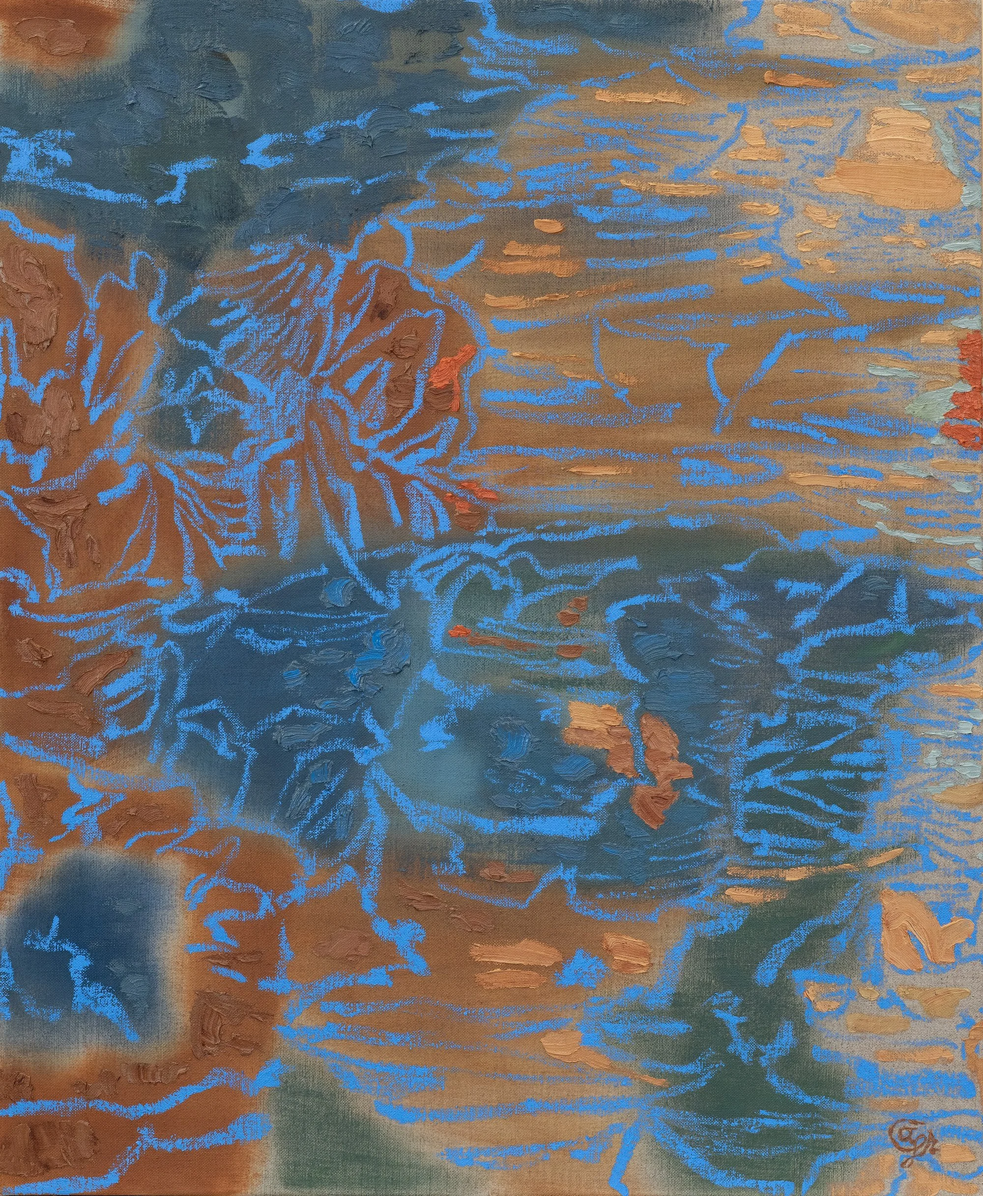 THE SWIFT SET | 2025 | oil and oil stick on linen | 34.5" x 28.5" (87.5cm x 72cm)