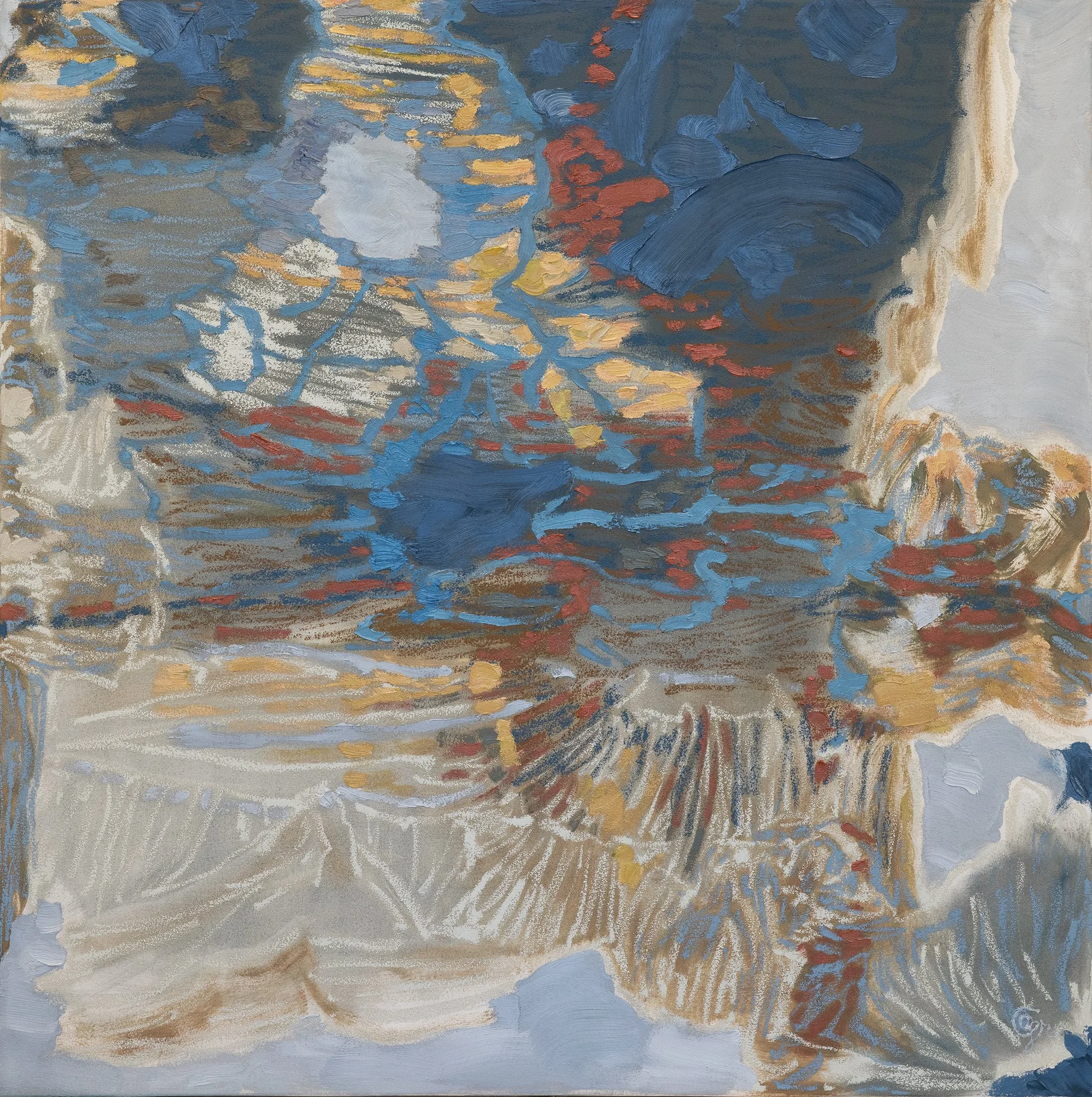 VIEW FROM WARM DRIFTWOOD | 2026 | oil on canvas | 39.5" x 39.5" (100cm x 100cm)