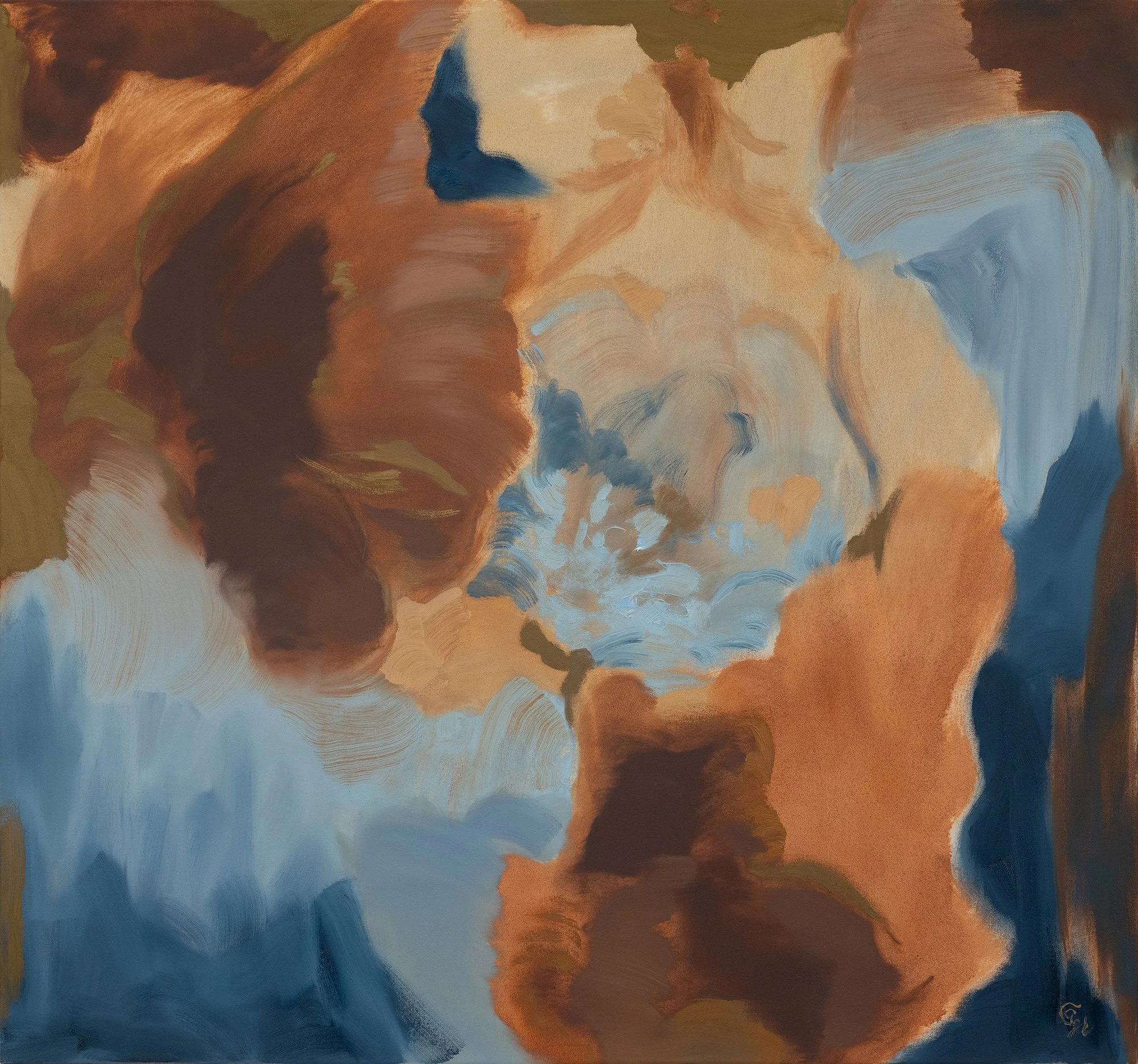 HEART FLUTTERS | 2025 | oil on canvas | 44" x 47" (112cm x 119cm)