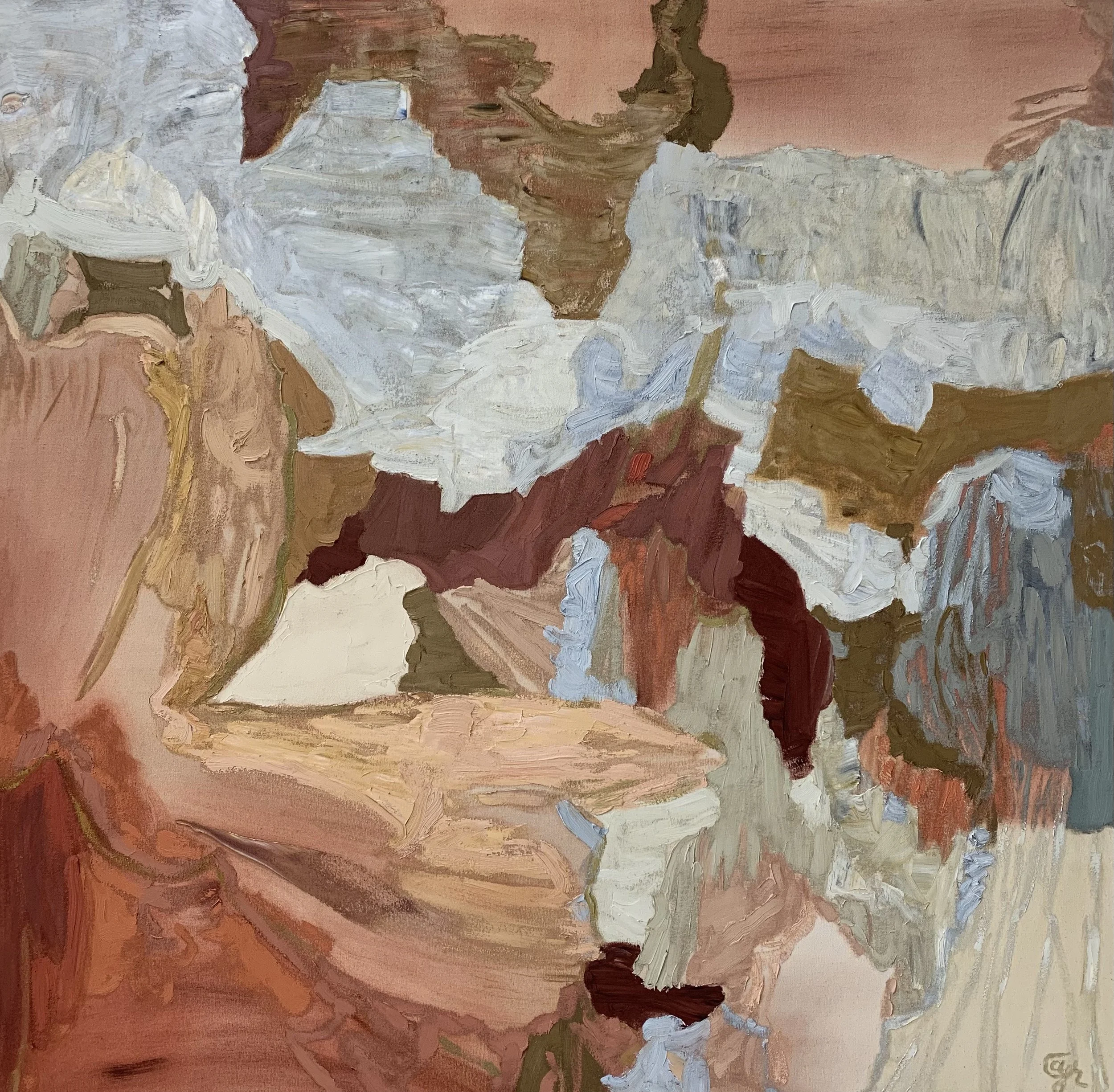 FLOWERING CATHARSIS (b) | 2021 | oil on canvas | 42" x 84" (107cm x 214cm)