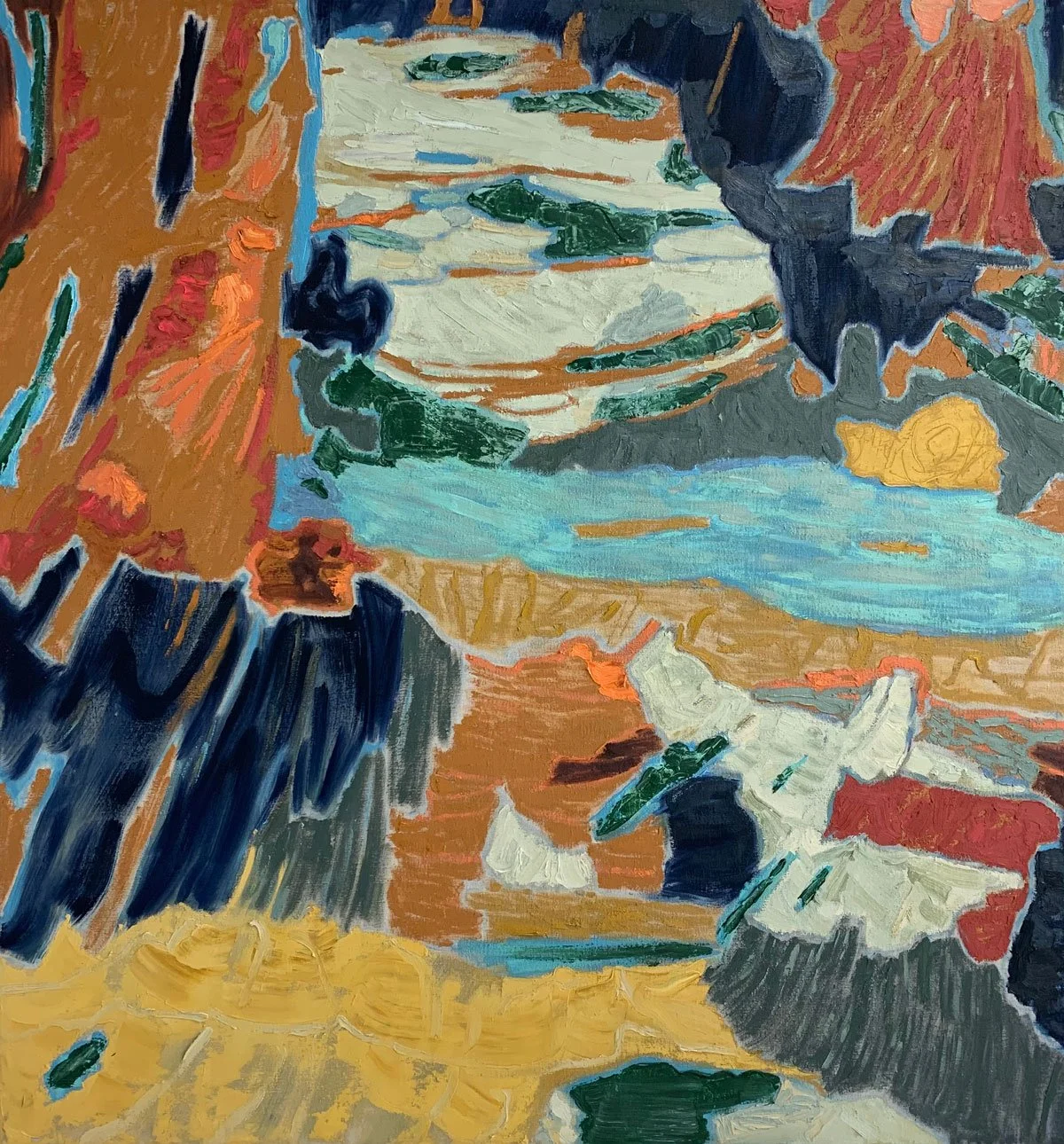 FROM THIS PLACE (A) | 2022 | oil on linen | 47" x 44" (119cm x 112cm)