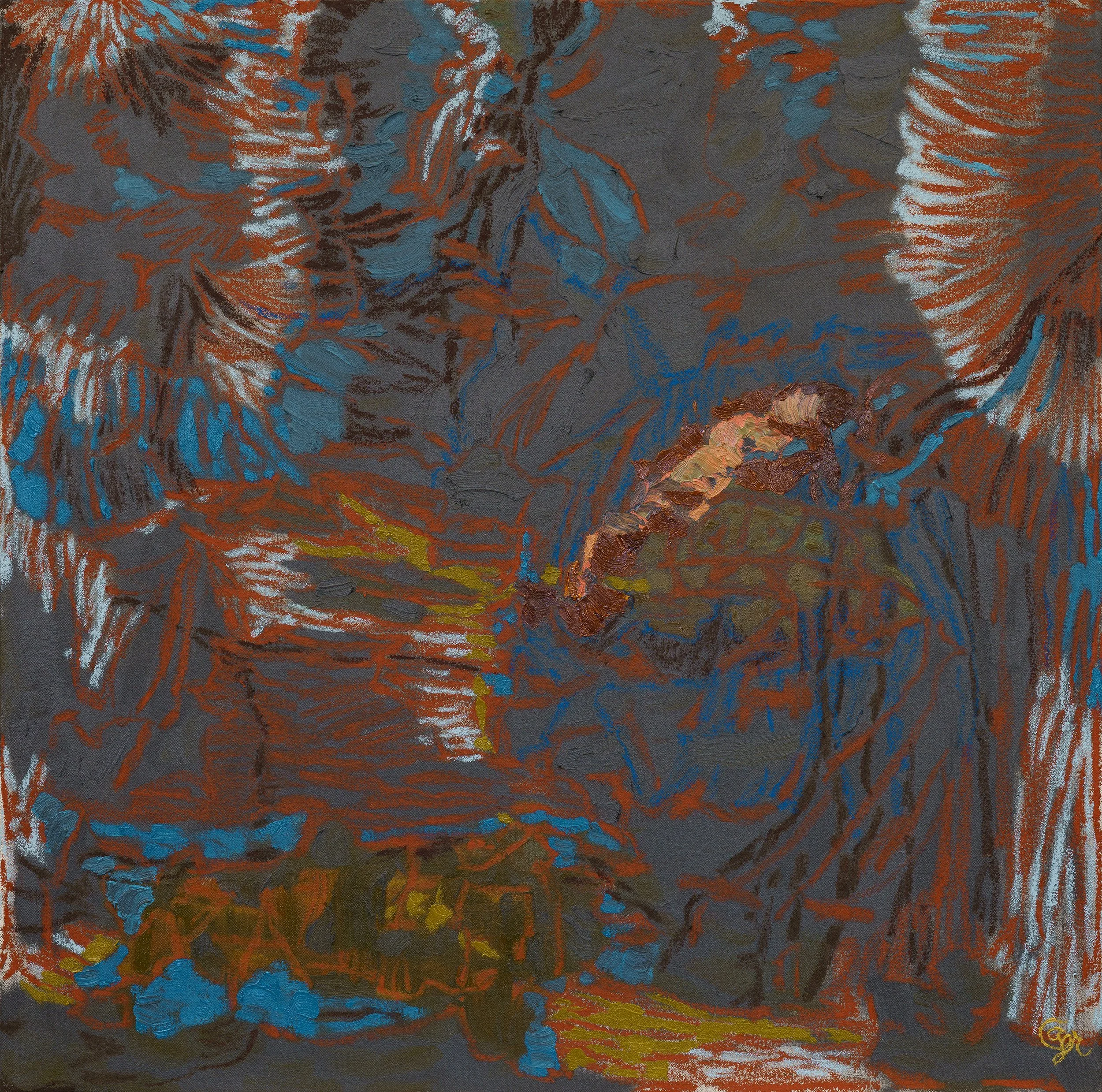 TROPE | 2026 | oil and oil stick on canvas | 38" x 34" (96.5cm x 86.5cm)