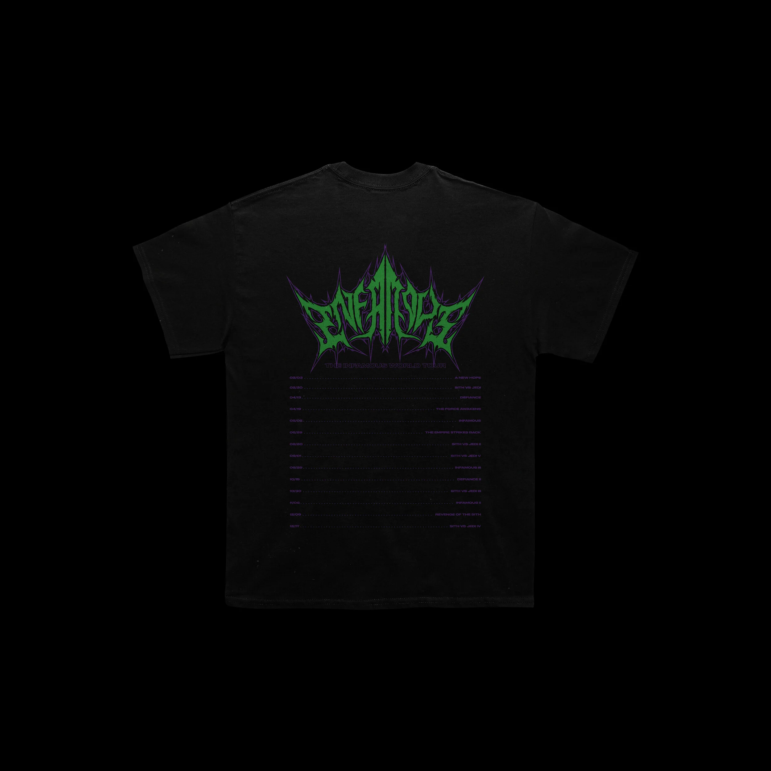 Sith "Infamous Tour" Tee Back
