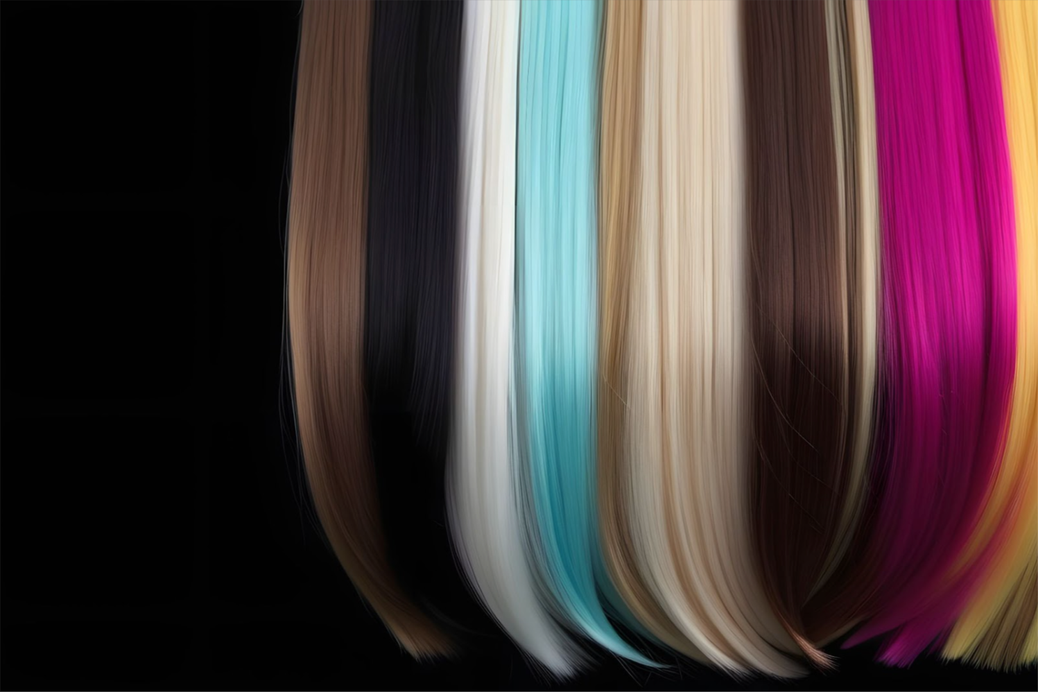 Close-up of keratin bond hair extensions being applied by certified Portland stylist Penelope.