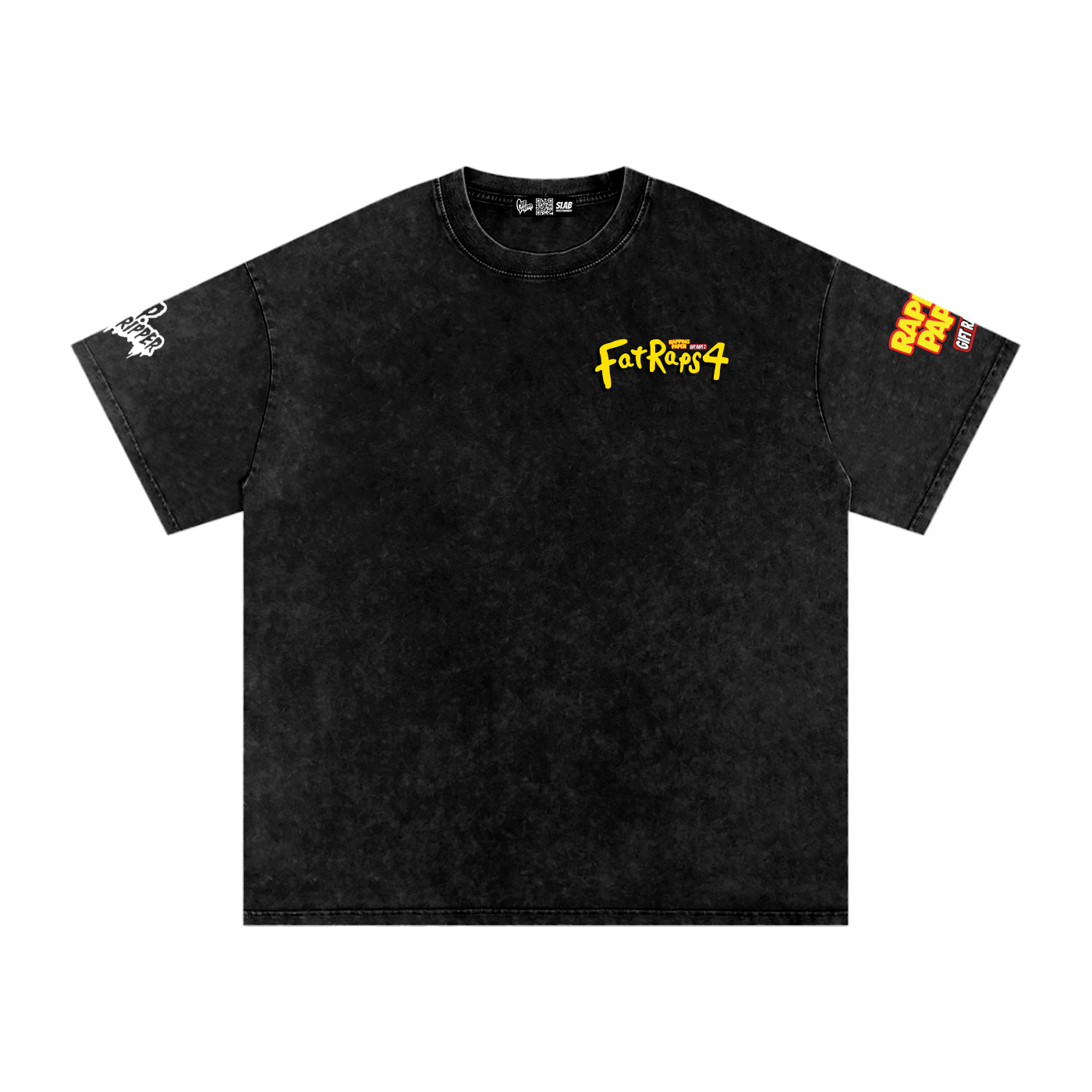 FAT RAPS 4 Snow Washed Oversized Cotton T-Shirt