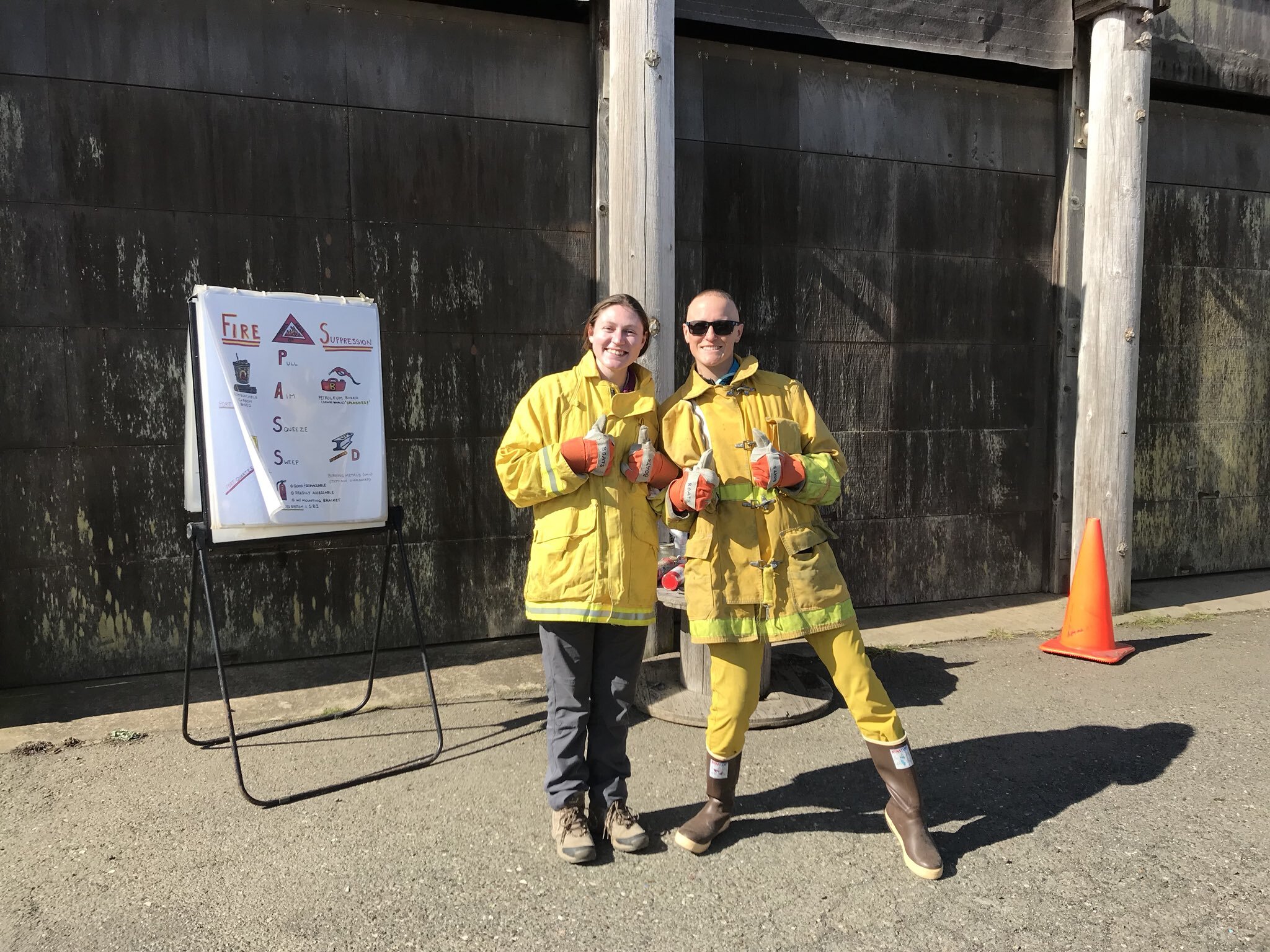 Fire safety training Bodega Marine Lab