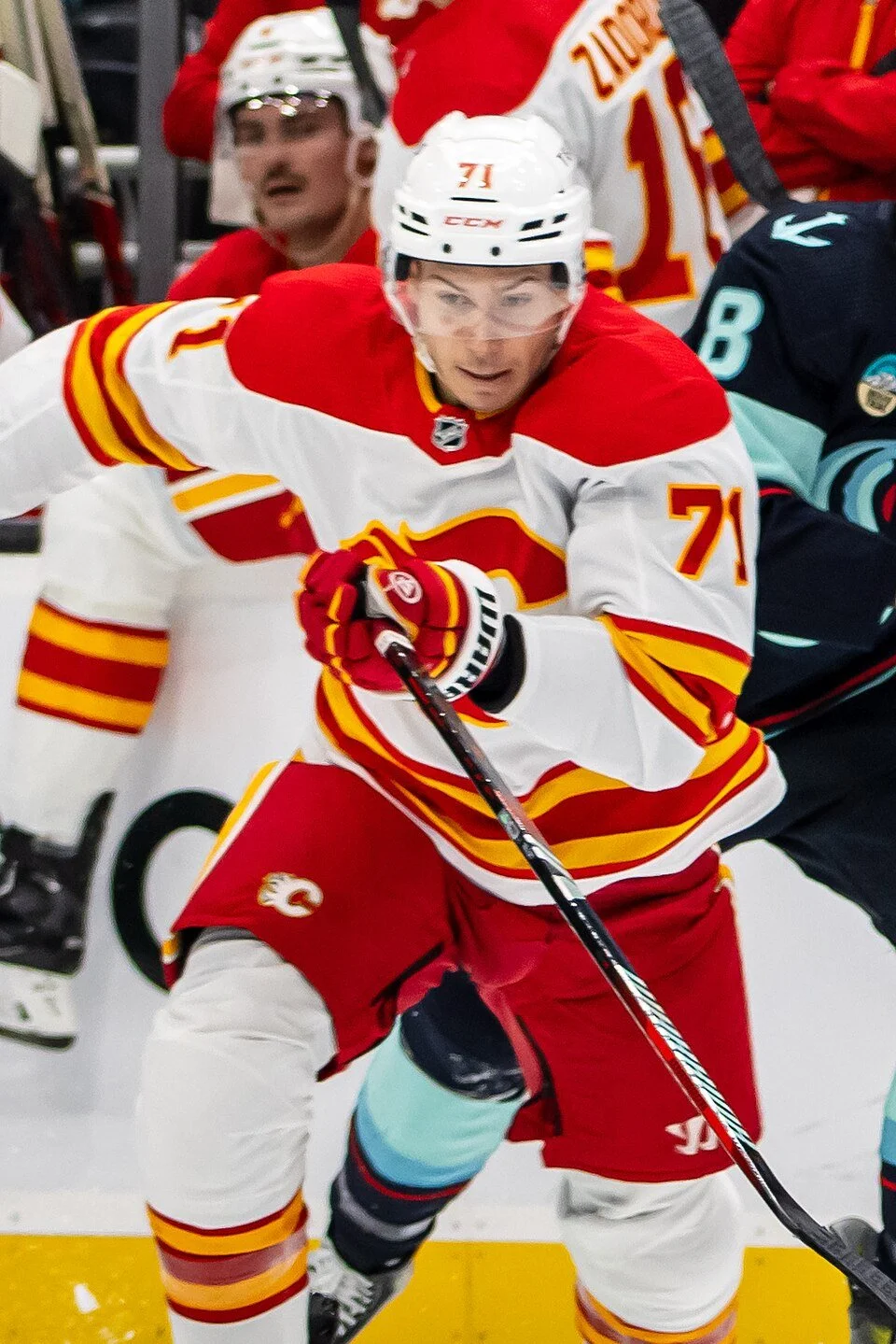 The Calgary Flames will wear a patch commemorating their final season at the saddle dome 