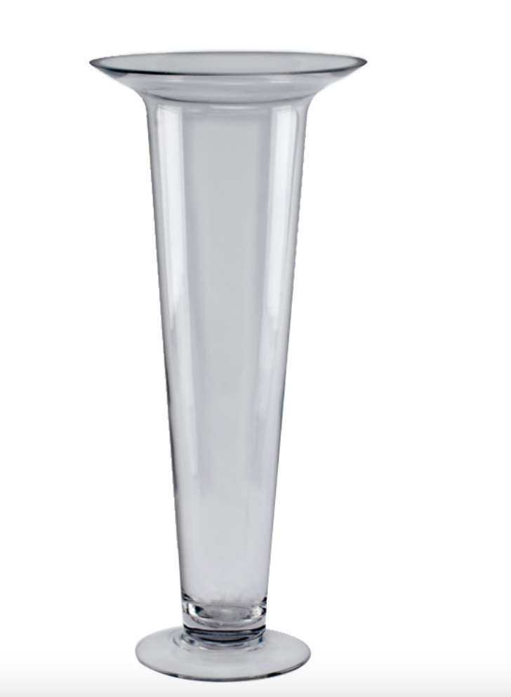 24" Glass Trumpet Vase