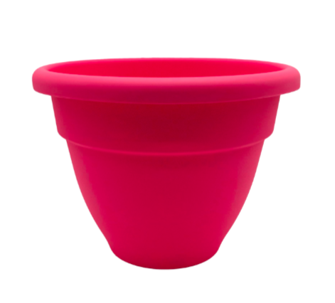 12" Hot Pink Plastic Pot