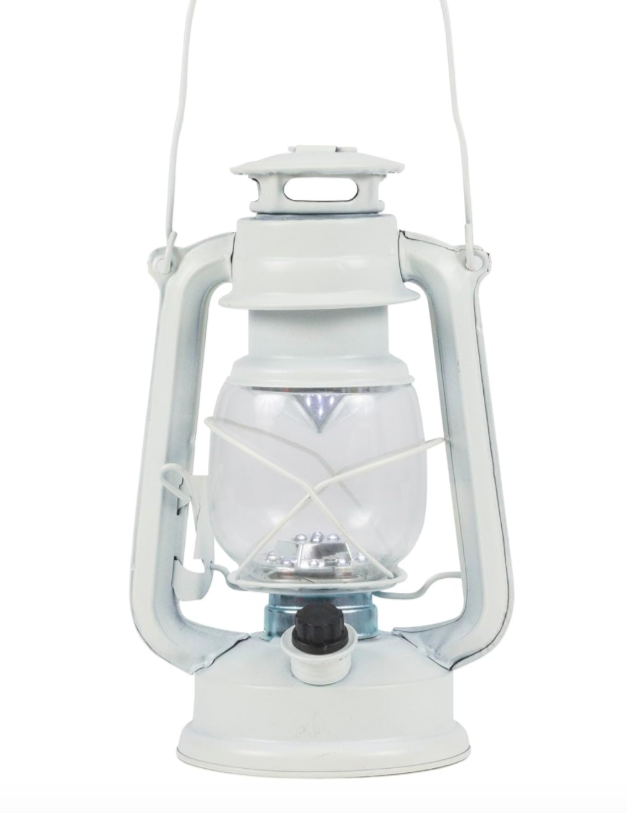 White Vintage Hurricane Lantern (Quantity: 8)