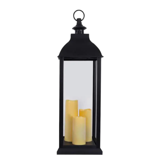 28" Large Black Floor Lantern (Quantity: 2)  