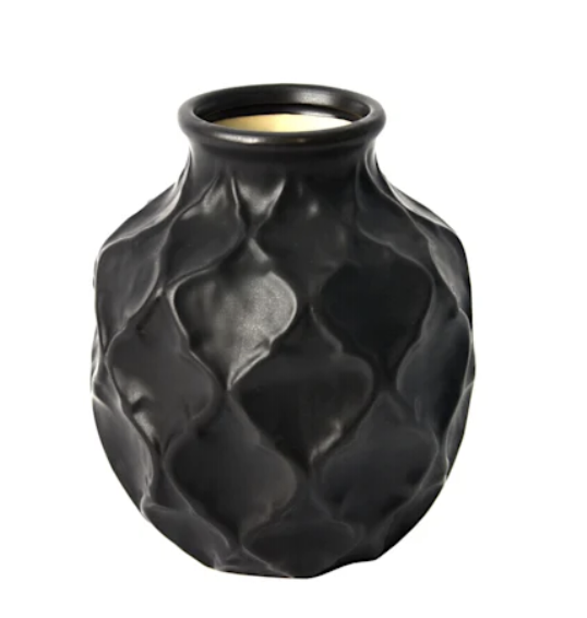 Black Textured Bubble Bud Vase
