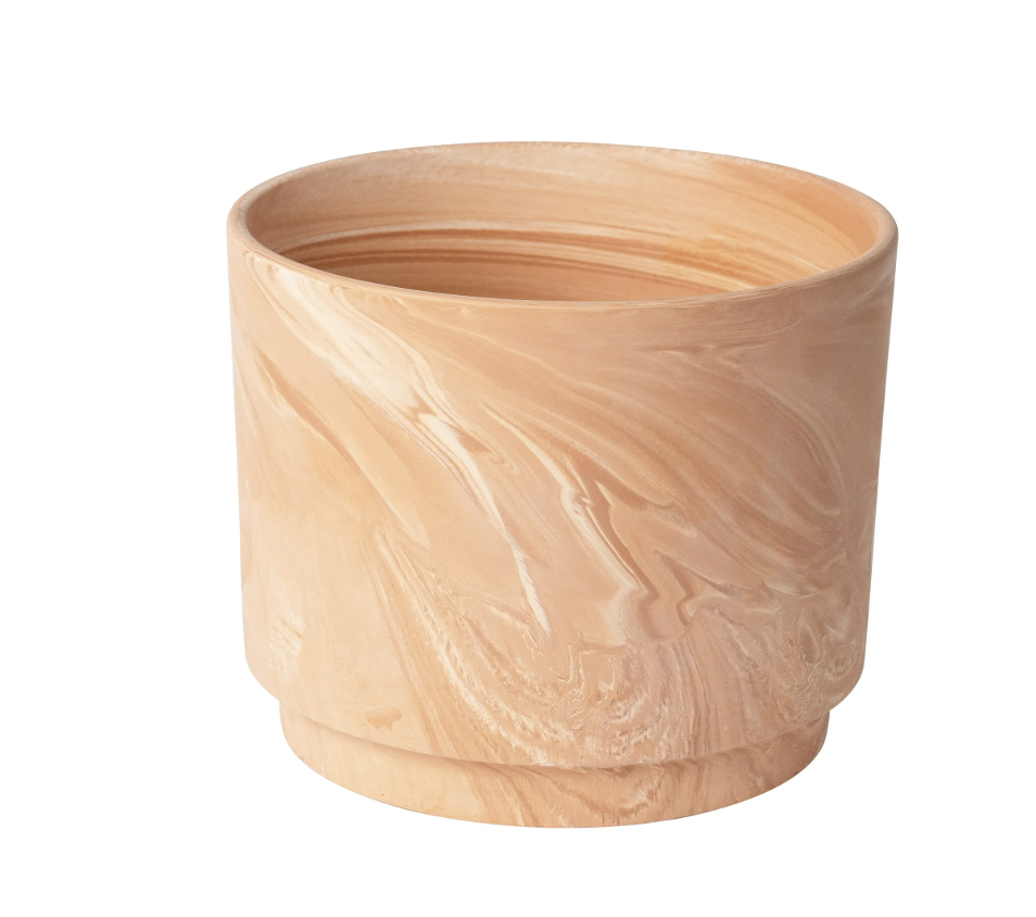 8" Swirly Terracotta Planter