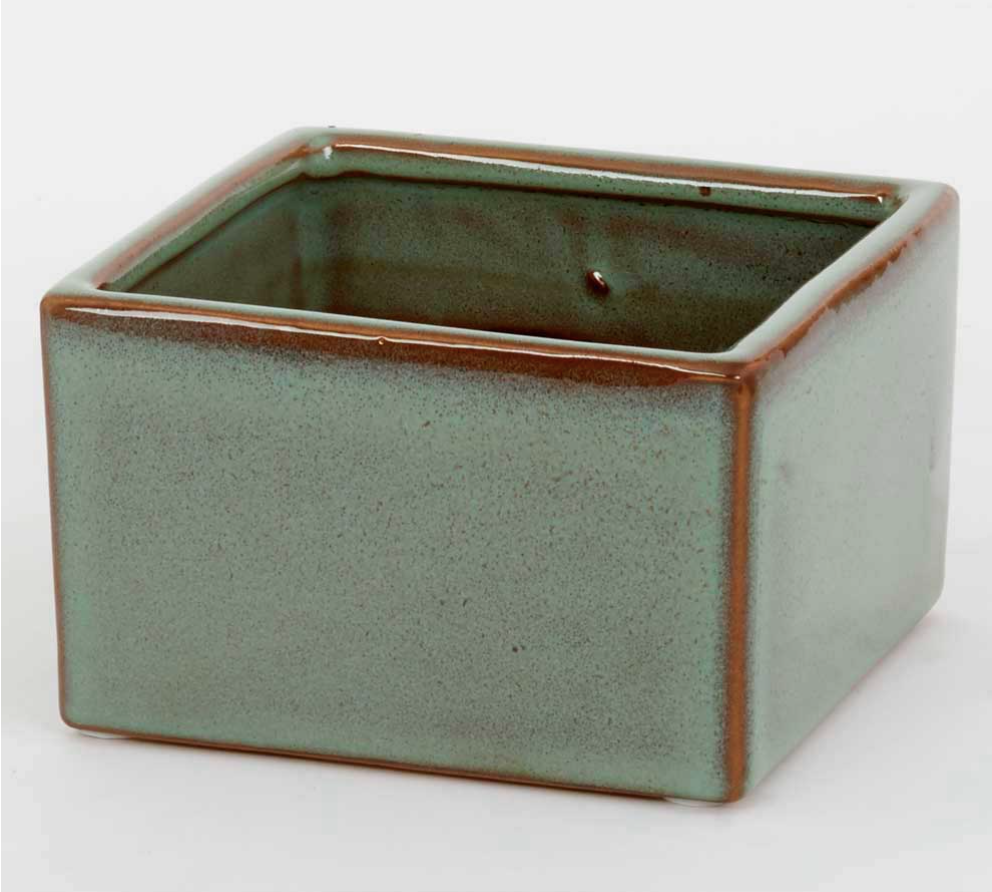 3.5"X5.5" Southwest Square Ceramic Vase 