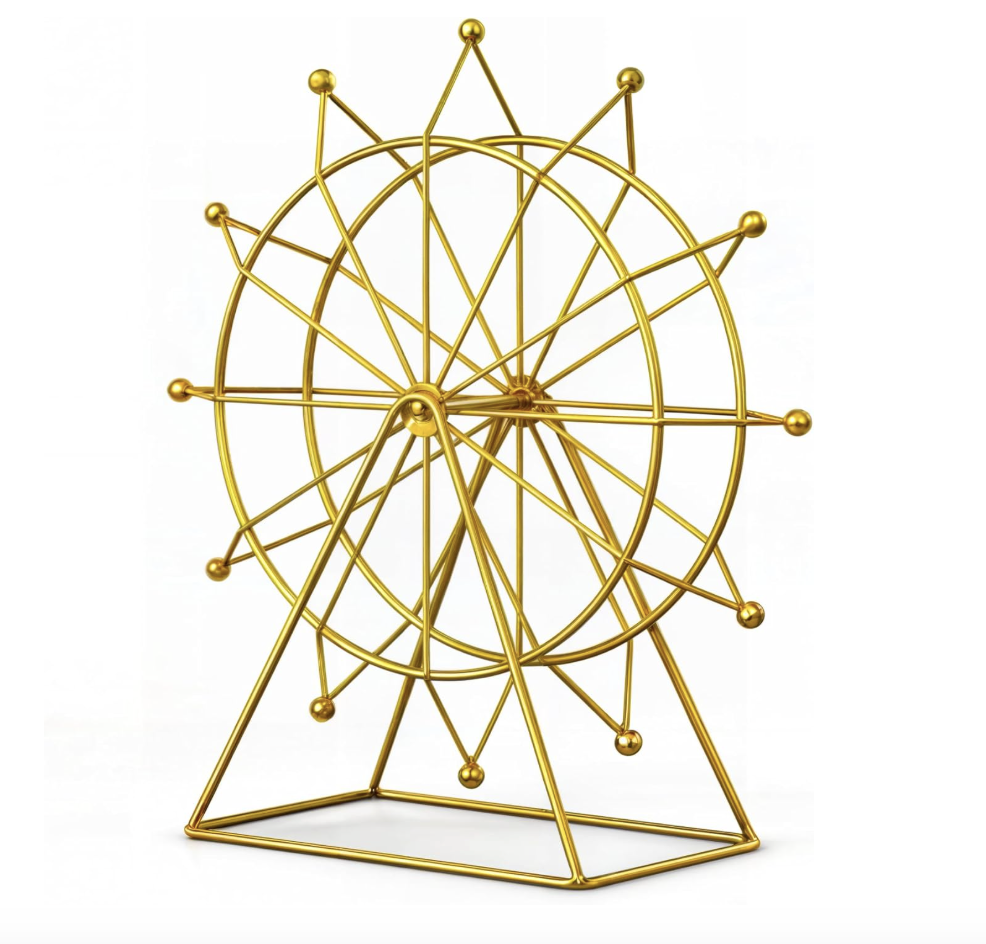9" Gold Ferris Wheel 