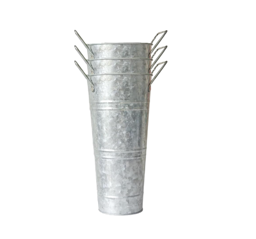 9" Galvanized Rustic Bucket