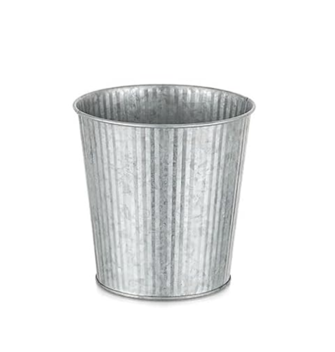 5" Galvanized Rustic Pot