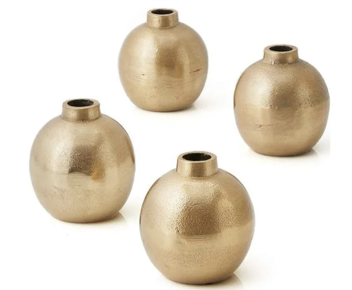 Gold Bubble Bud Vase