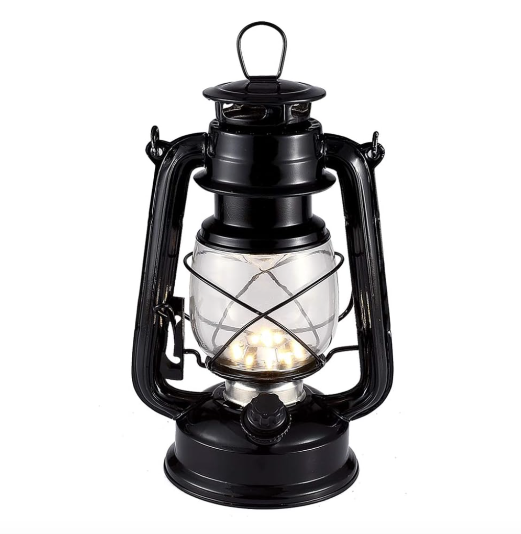 Black Vintage Hurricane Lantern (Quantity: 8)