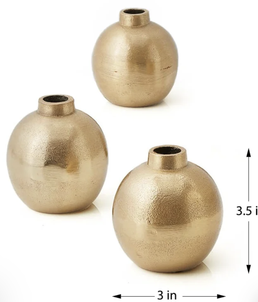 Gold Bubble Bud Vase