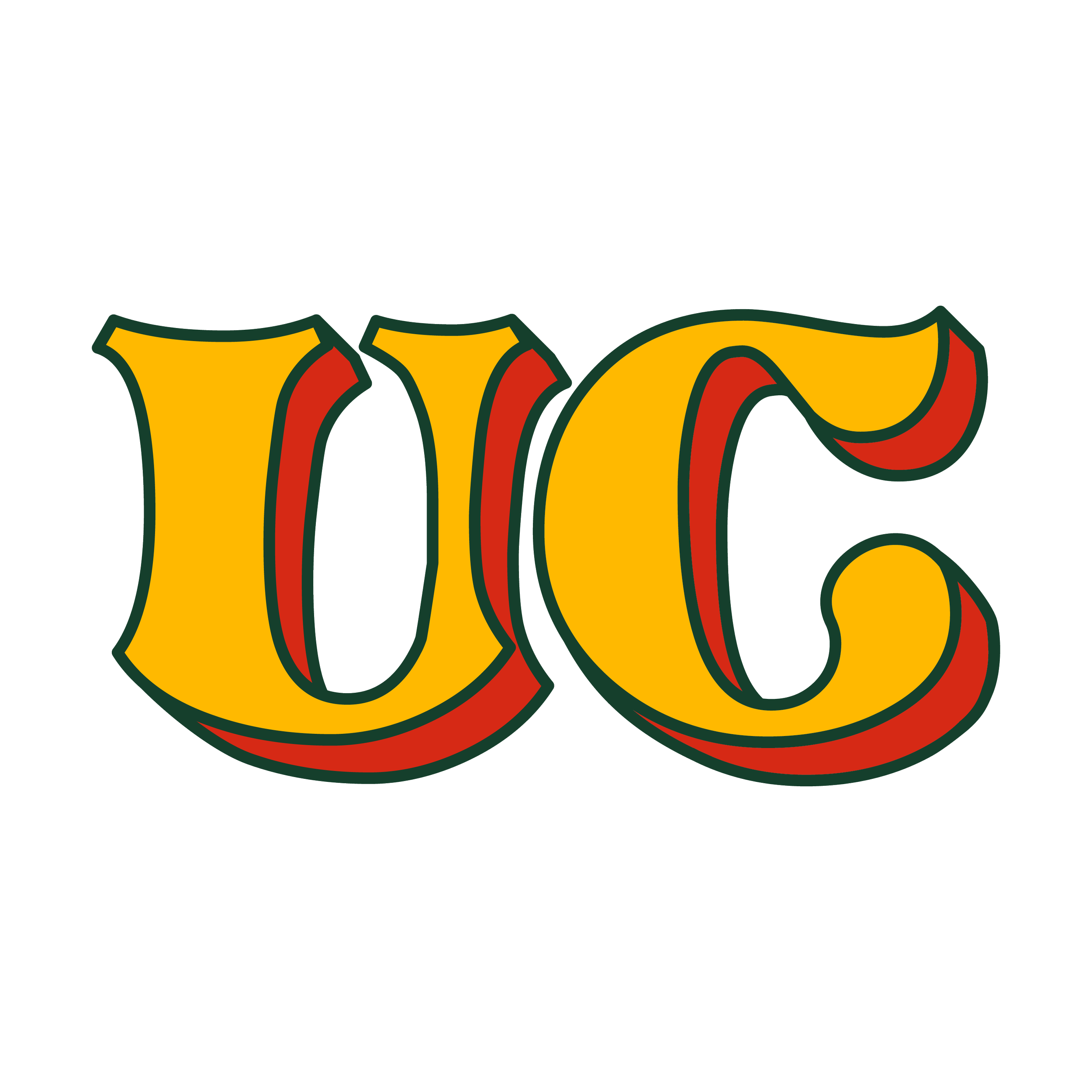 UC Logo Sticker — Unprepared Casters, image size:2500x2500