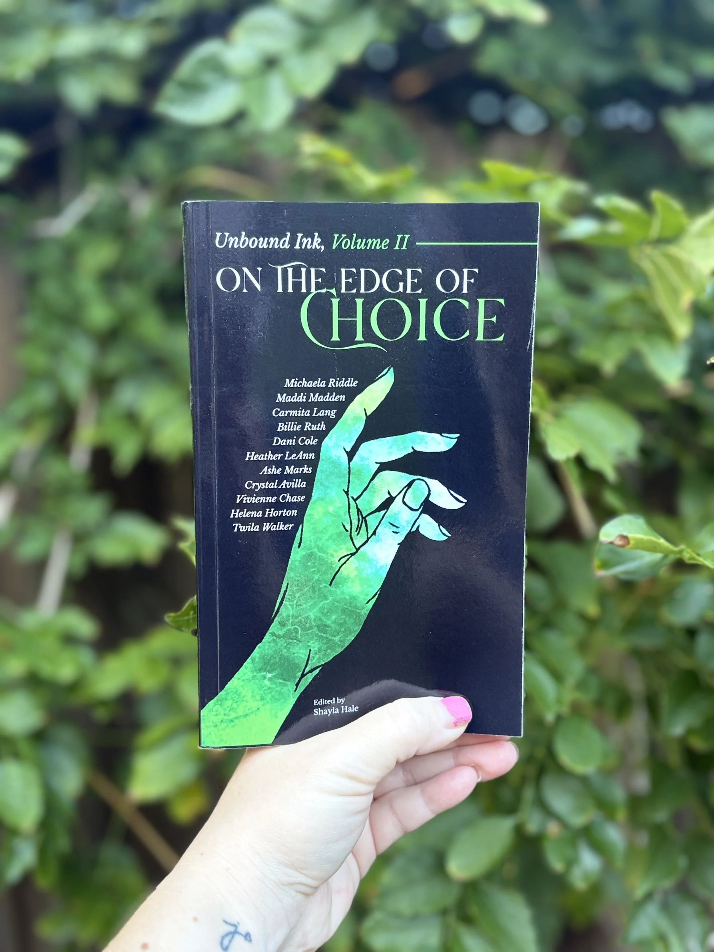 Unbound Ink_On the Edge of Choice_Green BG_Front.jpg