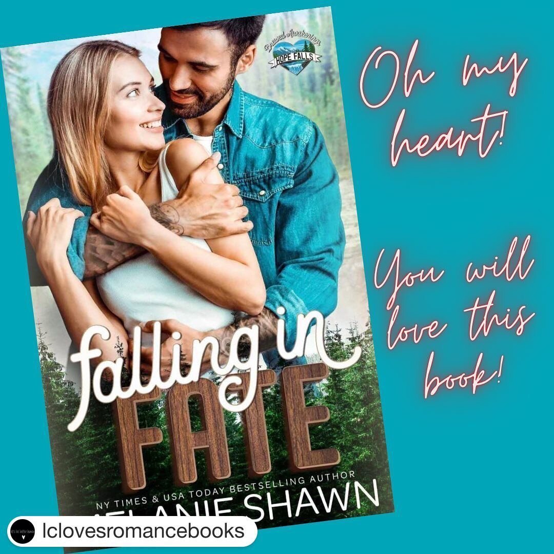 Thank you @lclovesromancebooks for this amazing review! ❤️🤗

#Repost @lclovesromancebooks with @get.repost
・・・
Falling in Fate is my introduction to the Hope Falls series and what an introduction it is!! I think the quote, &ldquo;Sometimes life does