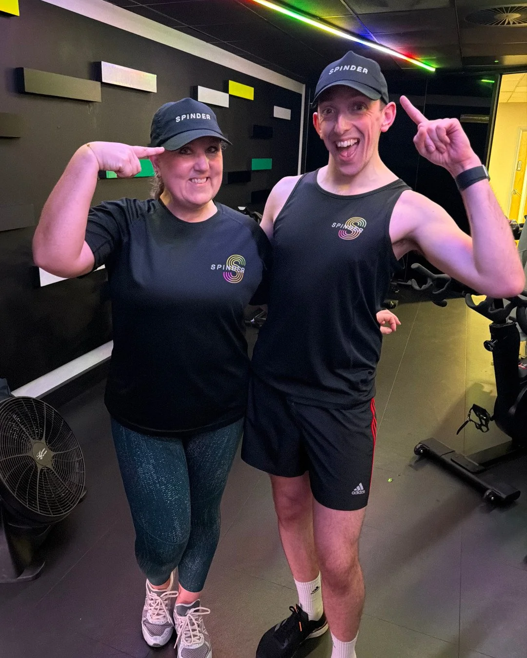 Spinder caps have arrived and they are, quite simply, FAB U LOUS 🧢✨ Designed to turn heads from bike to bar... Want one? Ask your instructor after class, or email Lisa to secure yours. 🌈