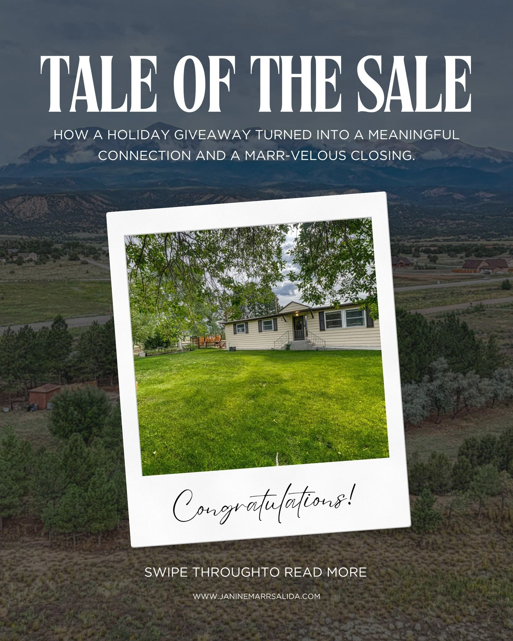 This Tale of the Sale started with a Christmas giveaway years ago. One of the winners told me, &ldquo;When we sell, we&rsquo;re calling you&rdquo;&mdash;and she did.

Their beautiful 5+ acre property came with financing challenges due to the home&rsq