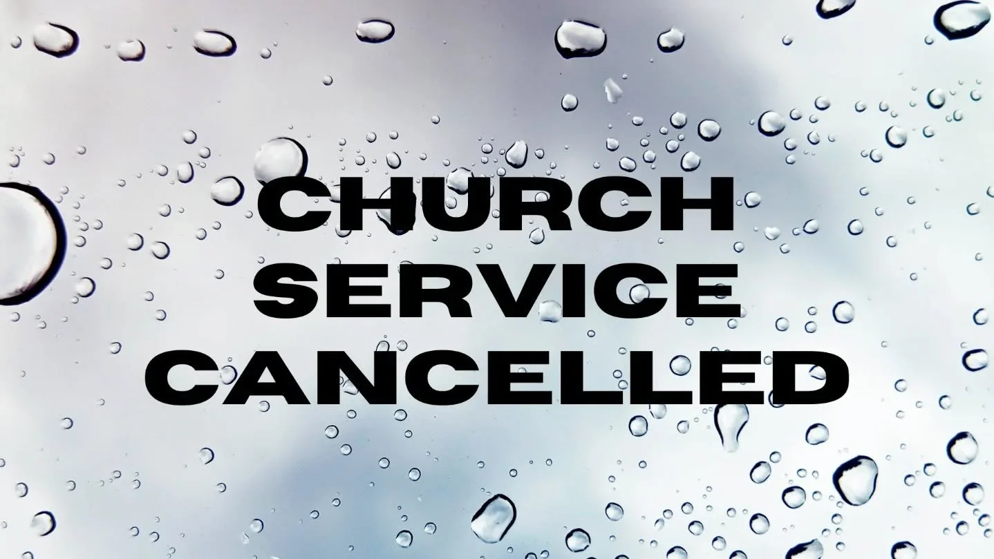 🌧 Important Information ☔️ 

Due to the weather forecast of rain tomorrow morning, we are canceling our church service. We will gather again on Sunday August 24th at the park. 
Hope you are blessed and refreshed wherever you are tomorrow. 

Let us k